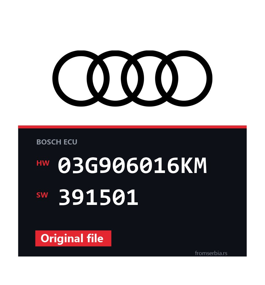 Audi A4 03G906016KM 391501 original ECU file