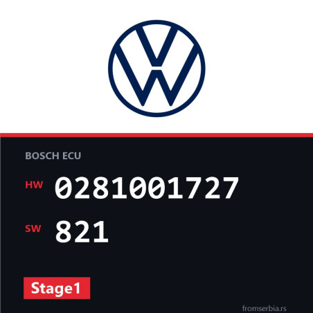 VW Passat 0281001727 821 Stage1 tuning file