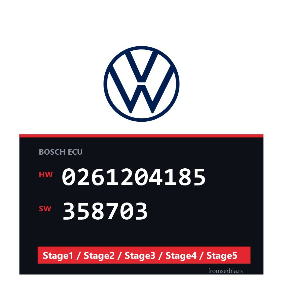 VW 0261204185 358703 Stage1 / Stage2 / Stage3 / Stage4 / Stage5 file