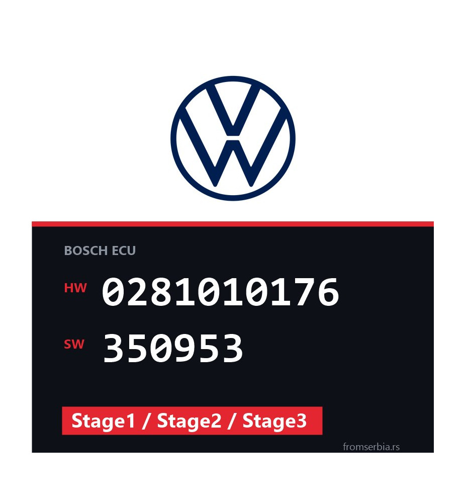 VW Passat 0281010176 350953 Stage1 / Stage2 / Stage3 tuning file