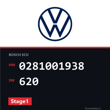 VW Passat 0281001938 620 Stage1 tuning file