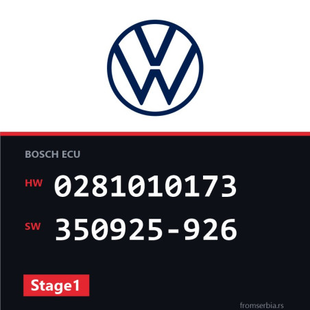 VW Passat 0281010173 350925-926 Stage1 tuning file