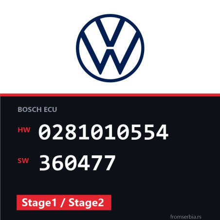 VW Passat 0281010554 360477 Stage1 / Stage2 tuning file