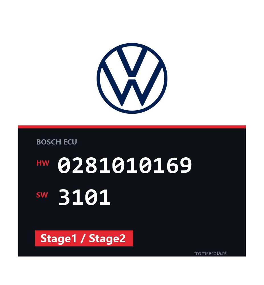 VW Passat 0281010169 3101 Stage1 / Stage2 tuning file