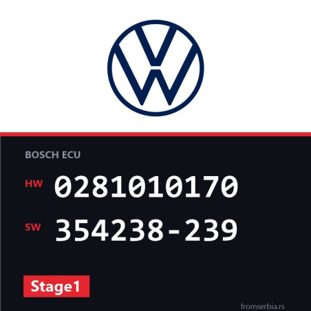 VW Passat 0281010170 354238-239 Stage1 tuning file
