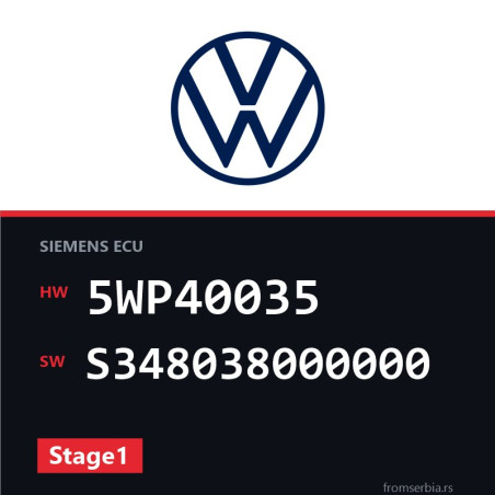 VW Passat 5WP40035 S348038000000 Stage1 tuning file