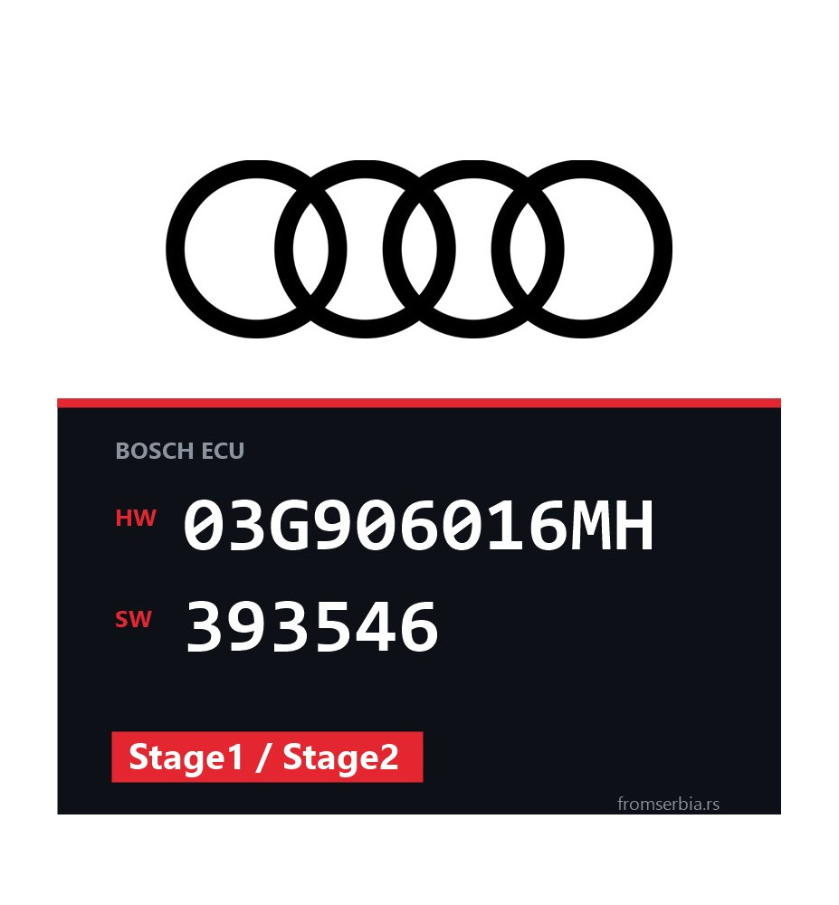 Audi A4 03G906016MH 393546 Stage1 / Stage2 tuning file