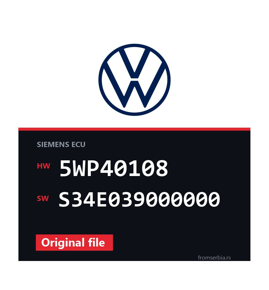 VW Passat 5WP40108 S34E039000000 original ECU file