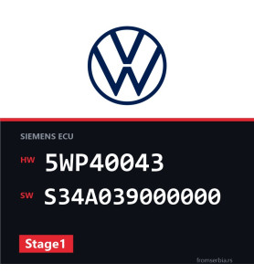 VW Passat 5WP40043 S34A039000000 Stage1 tuning file