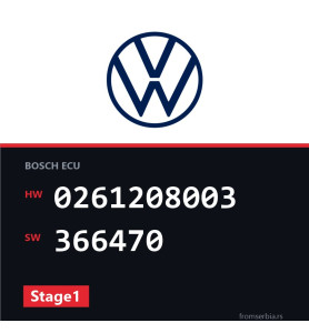 VW Passat 0261208003 366470 Stage1 tuning file