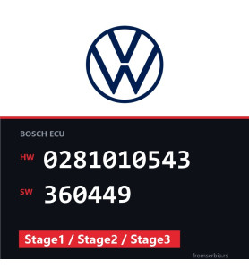 VW Passat 0281010543 360449 Stage1 / Stage2 / Stage3 tuning file