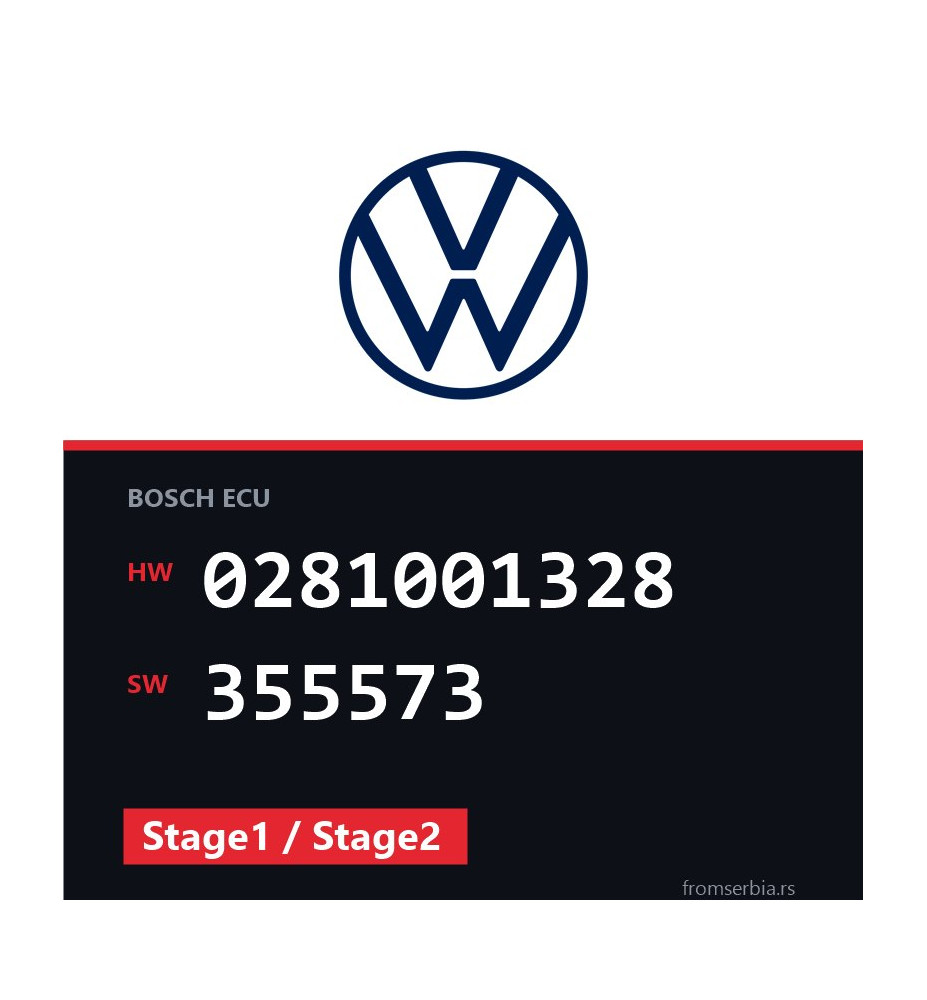 VW Passat 0281001328 355573 Stage1 / Stage2 tuning file