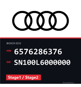 Audi A4 6576286376 SN100L6000000 Stage1 / Stage2 tuning file