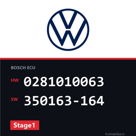 VW Passat 0281010063 350163-164 Stage1 tuning file