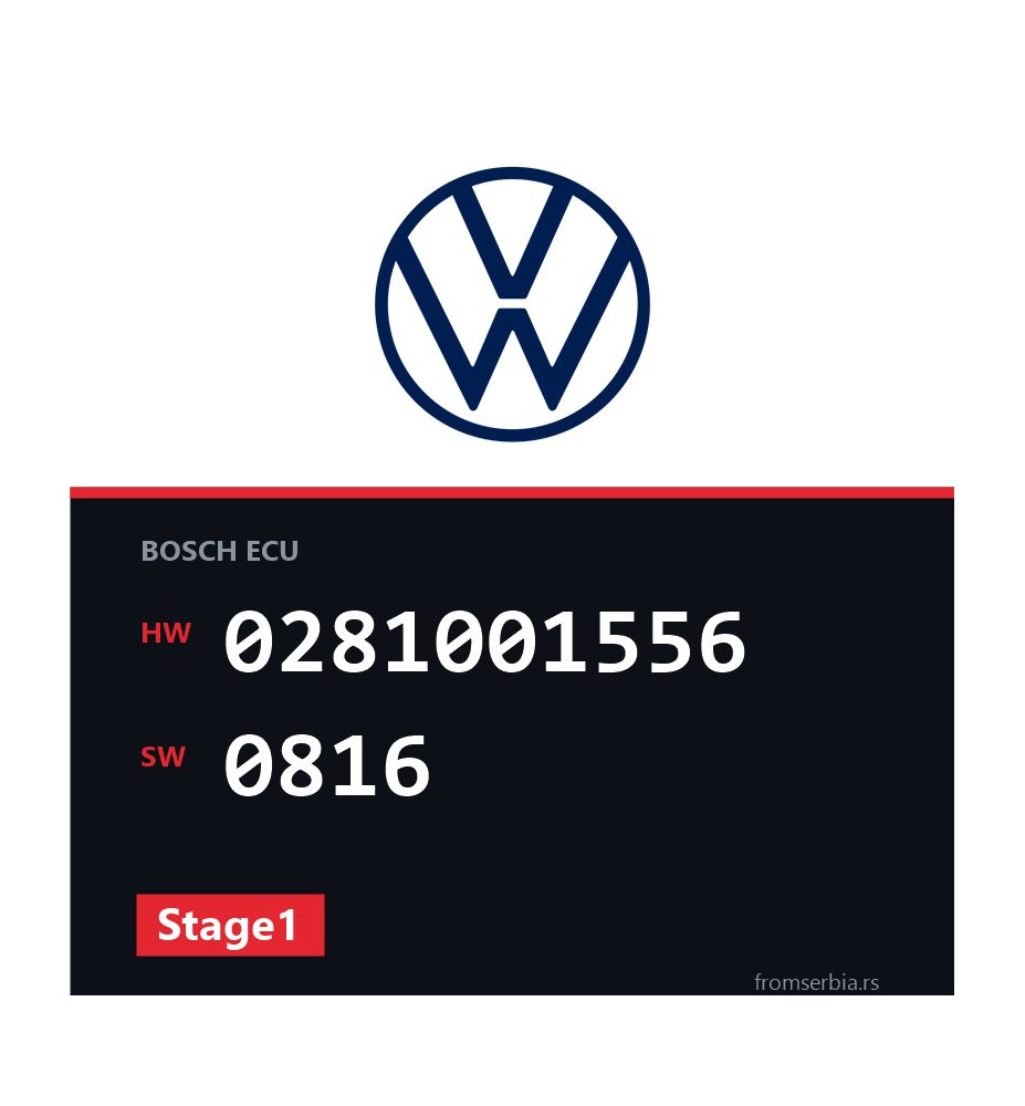 VW Passat 0281001556 0816 Stage1 tuning file