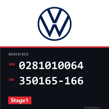 VW Passat 0281010064 350165-166 Stage1 tuning file