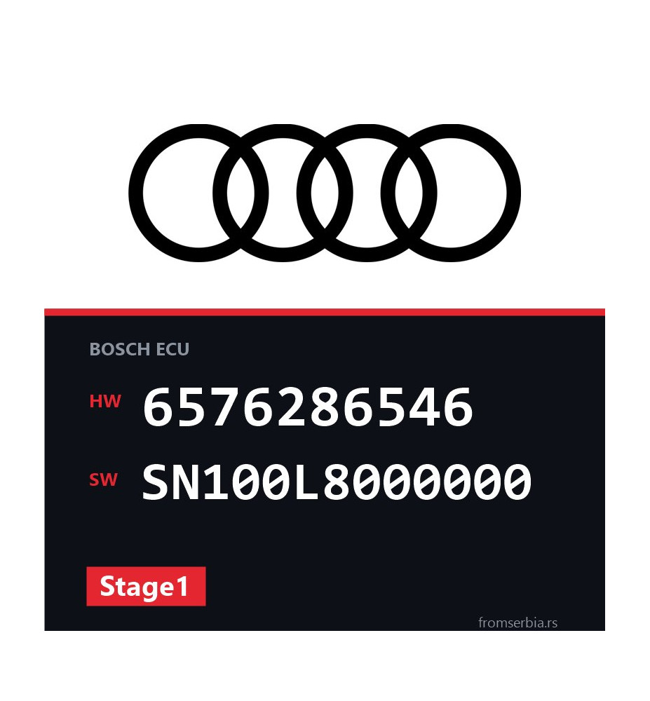 Audi A4 6576286546 SN100L8000000 Stage1 tuning file