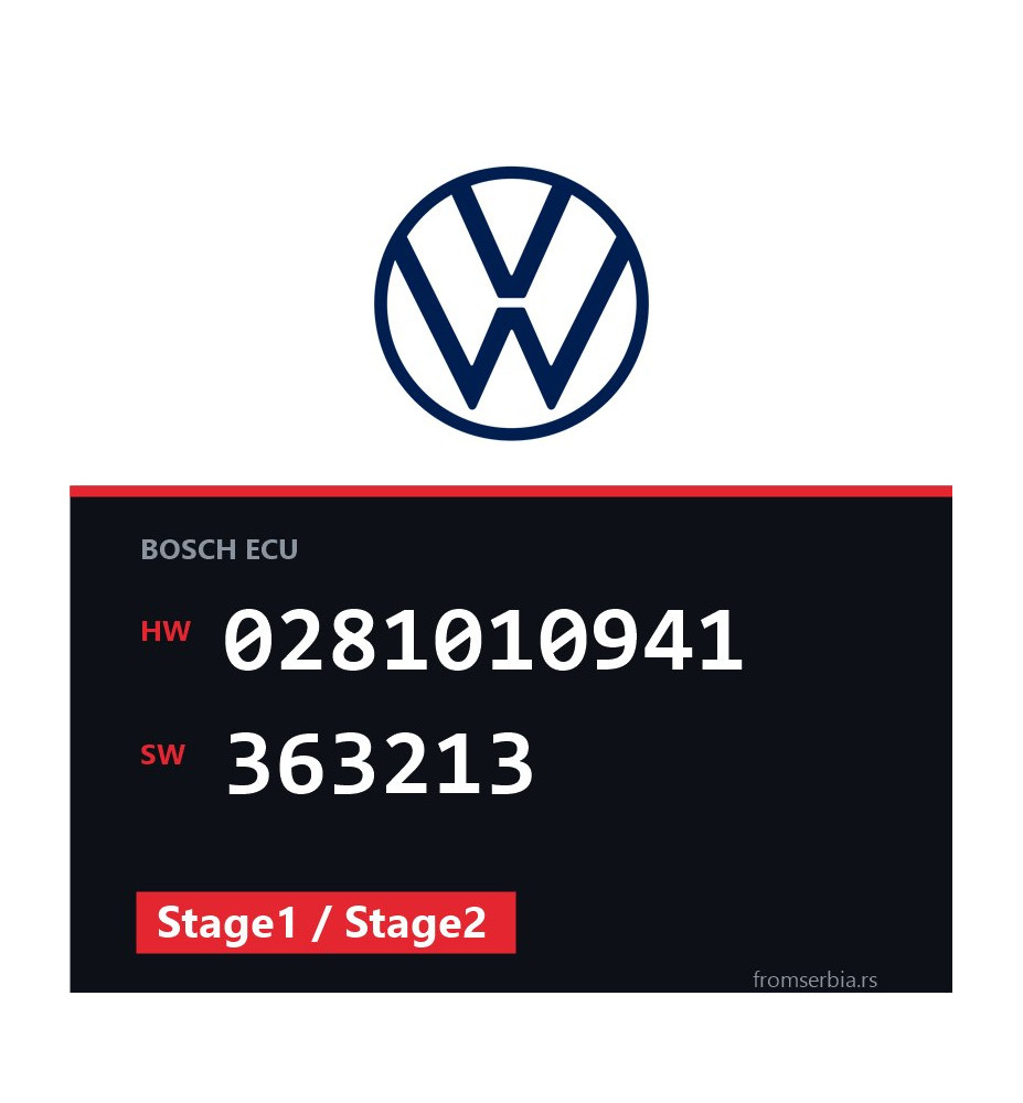 VW Passat 0281010941 363213 Stage1 / Stage2 tuning file