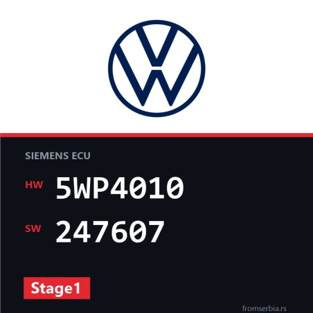 VW Passat 5WP4010 247607 Stage1 tuning file