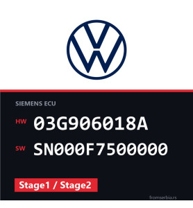 VW Passat 03G906018A SN000F7500000 Stage1 / Stage2 tuning file