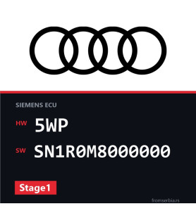 Audi A4 5WP SN1R0M8000000 Stage1 tuning file