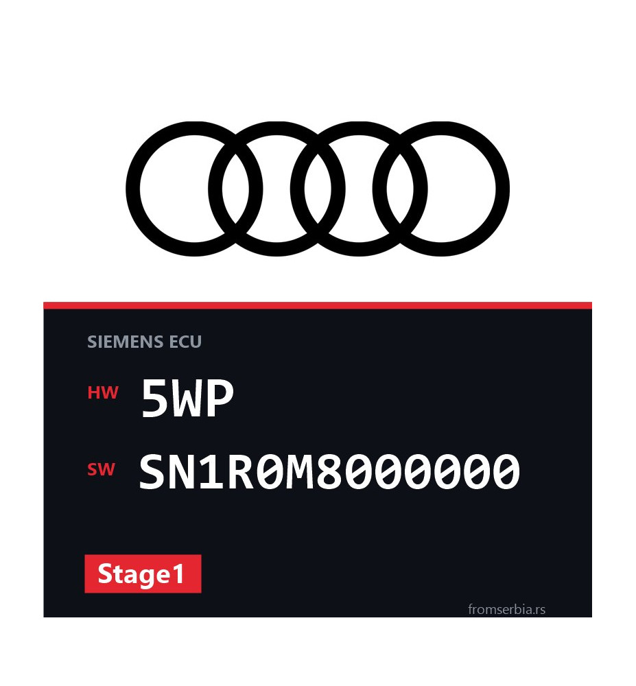 Audi A4 5WP SN1R0M8000000 Stage1 tuning file