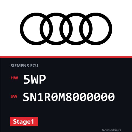 Audi A4 5WP SN1R0M8000000 Stage1 tuning file