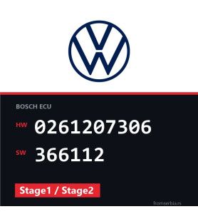 VW Passat 0261207306 366112 Stage1 / Stage2 tuning file