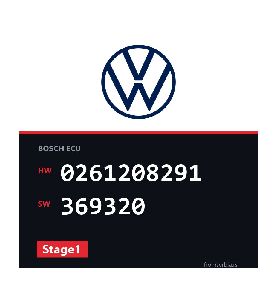 VW Passat 0261208291 369320 Stage1 tuning file