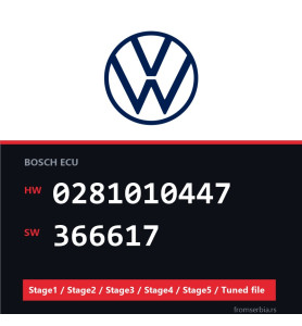 VW 0281010447 366617 Stage1 / Stage2 / Stage3 / Stage4 / Stage5 / Tune