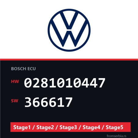 VW 0281010447 366617 Stage1 / Stage2 / Stage3 / Stage4 / Stage5 file