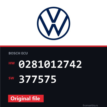 VW Passat 0281012742 377575 original ECU file