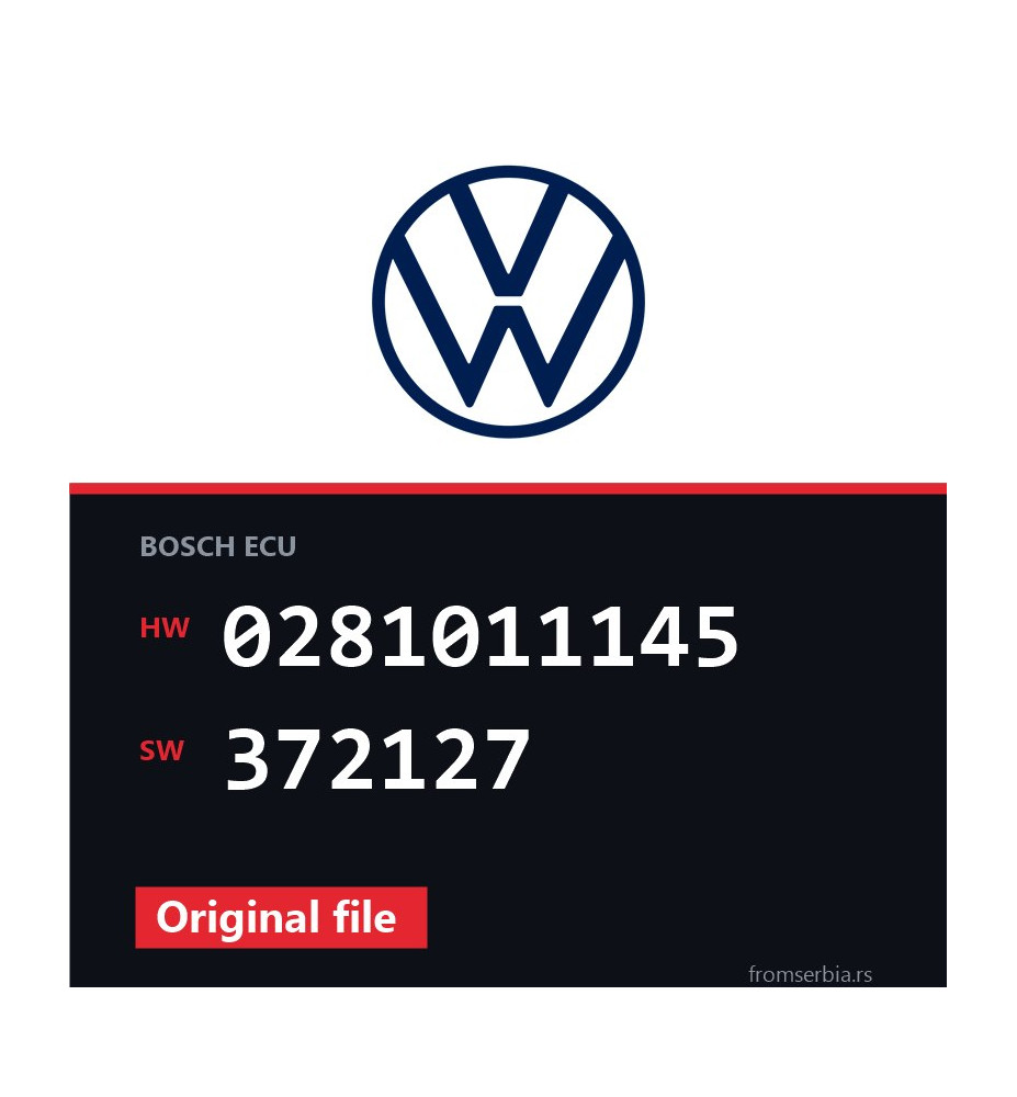 VW Passat 0281011145 372127 original ECU file
