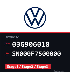 VW Passat 03G906018 SN000F7500000 Stage1 / Stage2 / Stage3 tuning file