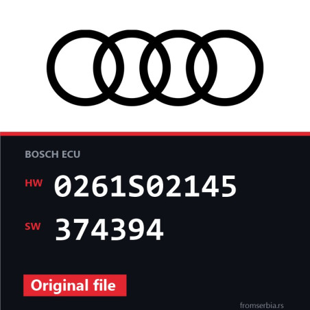 Audi A4 0261S02145 374394 original ECU file