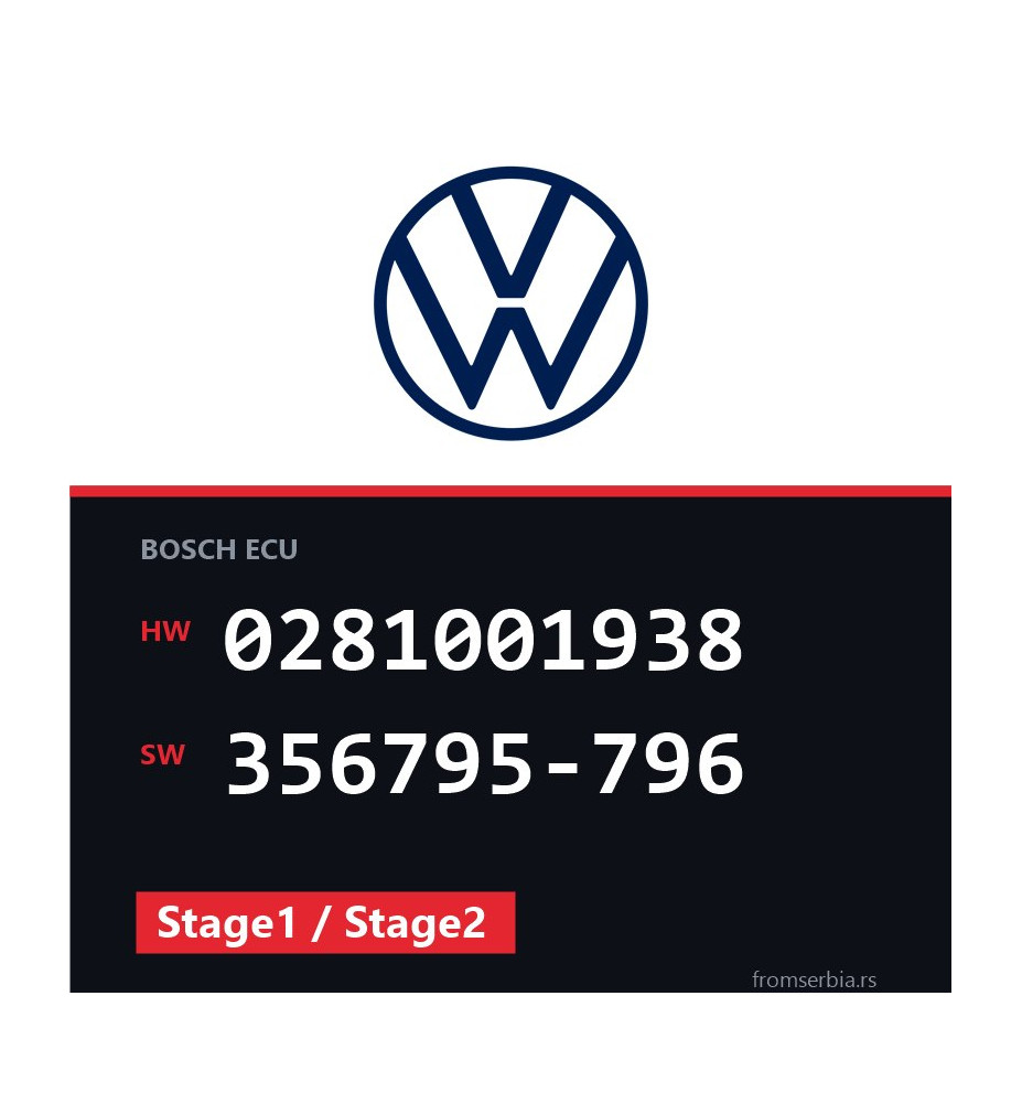 VW Passat 0281001938 356795-796 Stage1 / Stage2 tuning file