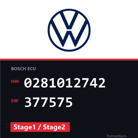 VW Passat 0281012742 377575 Stage1 / Stage2 tuning file