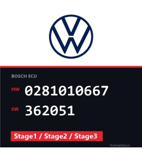 VW Passat 0281010667 362051 Stage1 / Stage2 / Stage3 tuning file