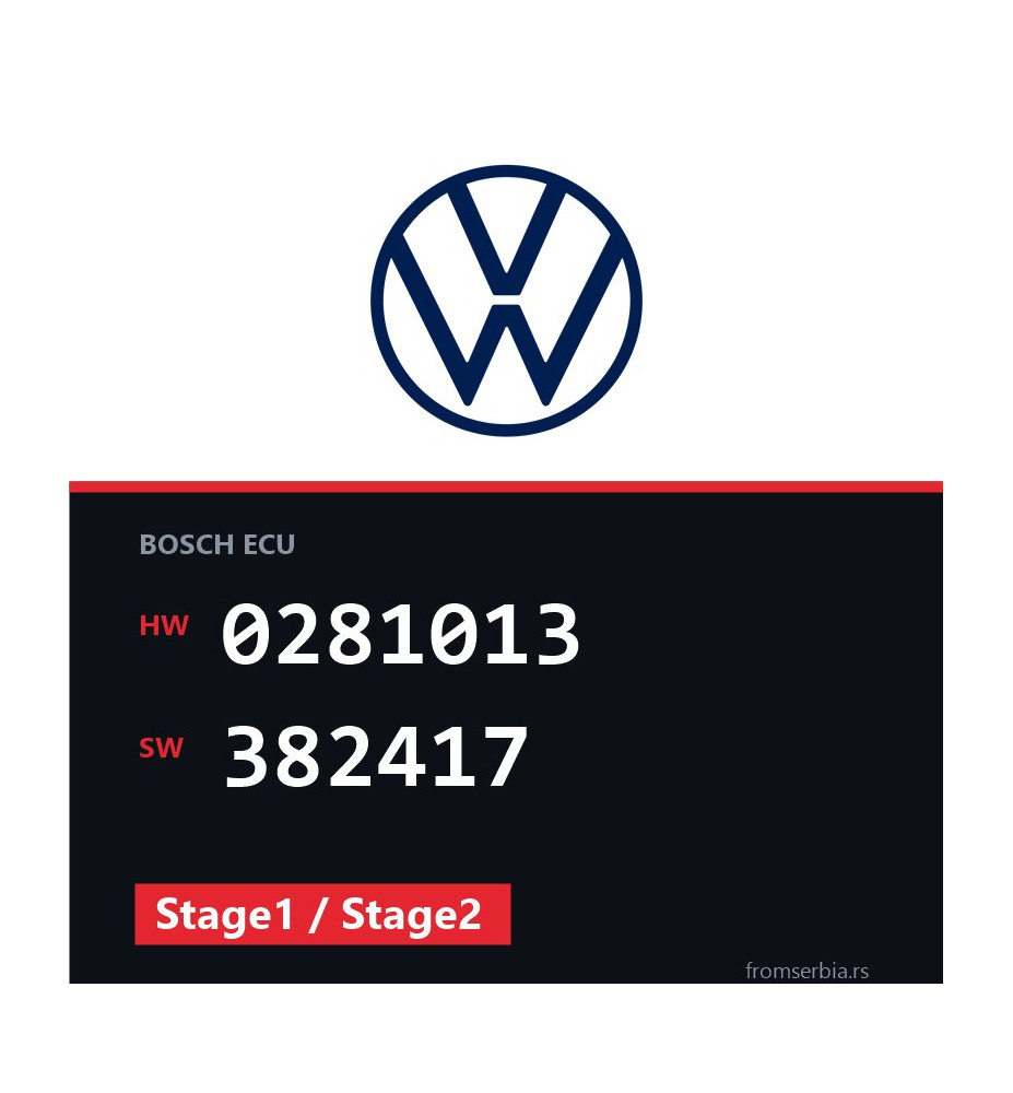 VW Passat 0281013 382417 Stage1 / Stage2 tuning file