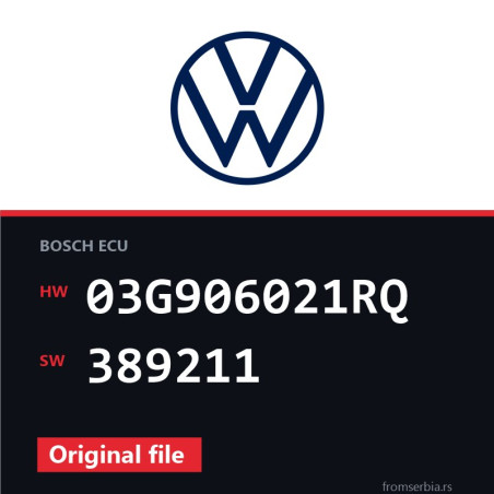 VW Passat 03G906021RQ 389211 original ECU file
