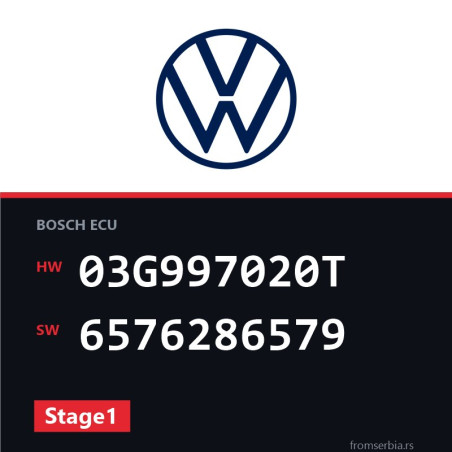 VW Passat 03G997020T 6576286579 Stage1 tuning file