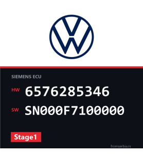 VW Passat 6576285346 SN000F7100000 Stage1 tuning file