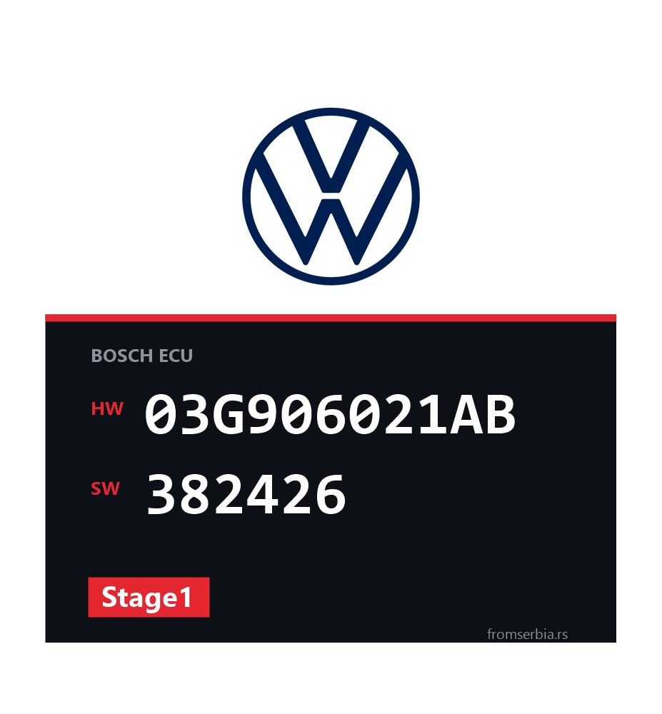 VW Passat 03G906021AB 382426 Stage1 tuning file