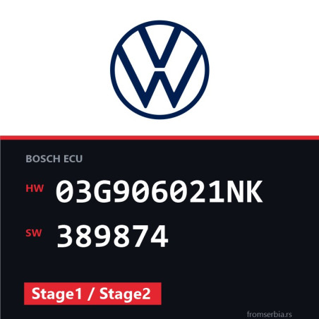 VW Passat 03G906021NK 389874 Stage1 / Stage2 tuning file