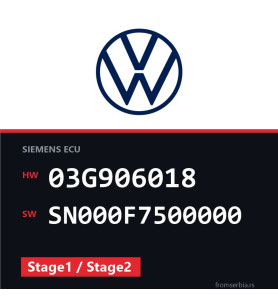 VW Passat 03G906018 SN000F7500000 Stage1 / Stage2 tuning file