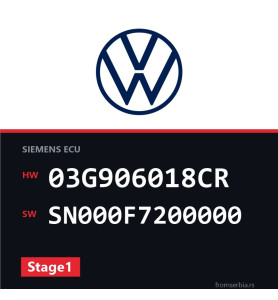 VW Passat 03G906018CR SN000F7200000 Stage1 tuning file