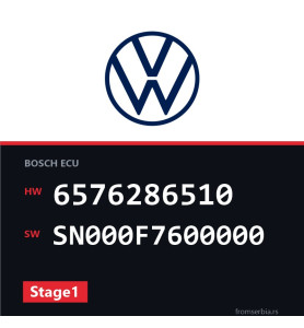 VW Passat 6576286510 SN000F7600000 Stage1 tuning file