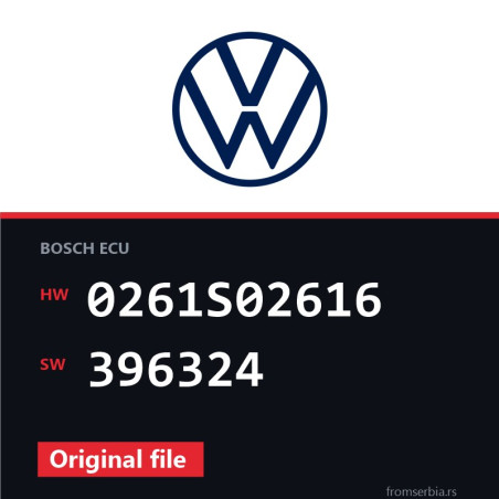 VW Passat 0261S02616 396324 original ECU file