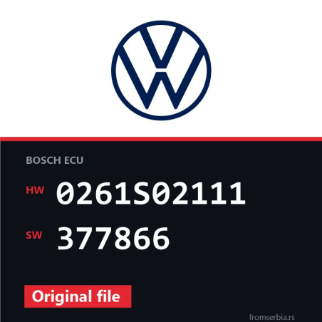 VW Passat 0261S02111 377866 original ECU file