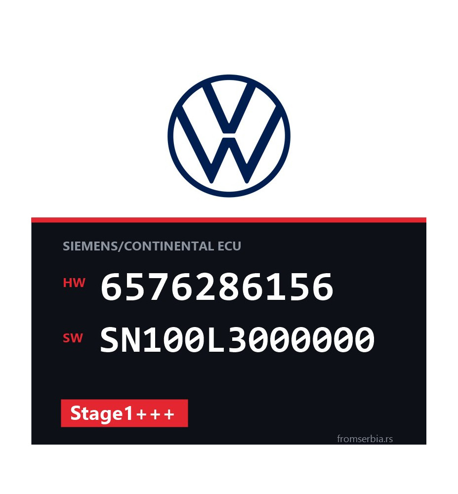 VW Passat 6576286156 SN100L3000000 Stage1+++ tuning file